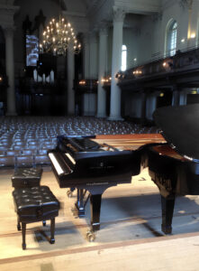 The piano at St John's Smith Square, Westminster